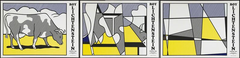 Roy Lichtenstein, ‘Cow Triptych (Cow Going Abstract)’, 1982, Print, Screenprint in colors, Rago/Wright/LAMA