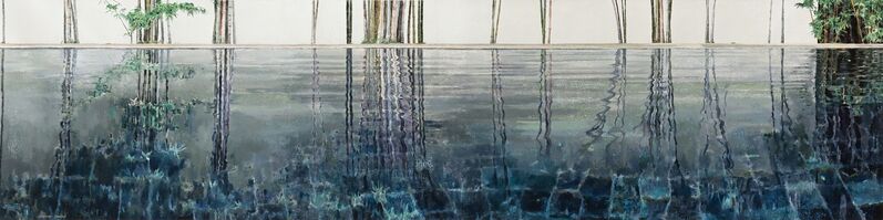 Cressida Campbell, ‘The Pool’, 2018, Painting, Unique woodblock print, Sophie Gannon Gallery