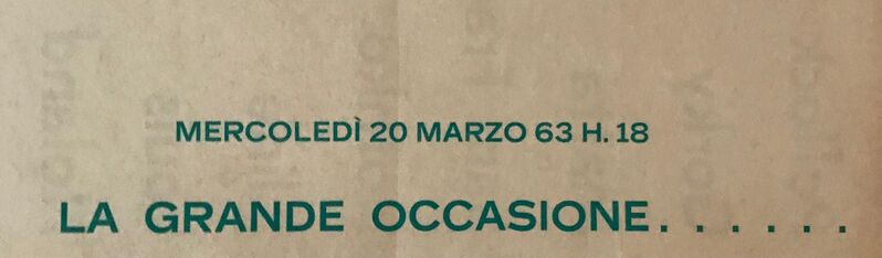 Jim Dine, ‘La Grande Occassione Della Pittura Americana Milano (Hand Signed by Jim Dine)’, 1963, Posters, Offset Lithograph invitation, Alpha 137 Gallery