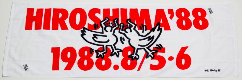 Keith Haring, ‘Keith Haring Hiroshima Music Festival Towel’, 1988, Fashion Design and Wearable Art, Morphew