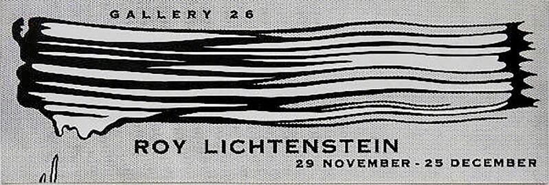 Roy Lichtenstein, ‘Gallery 26 Exhibition Poster’, 1950, Ephemera or Merchandise, Off-set Lithograph Poster (Mounted to Cardboard), Alpha 137 Gallery