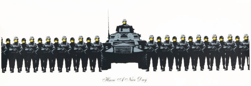 Banksy, ‘Have A Nice Day (Unsigned)’, 2003, Print, Screenprint On Paper, Prescription Art