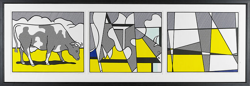 Roy Lichtenstein, ‘Cow Triptych: Cow Going Abstract (set of 3)’, 1982, Print, Screenprint in colors, Rago/Wright/LAMA