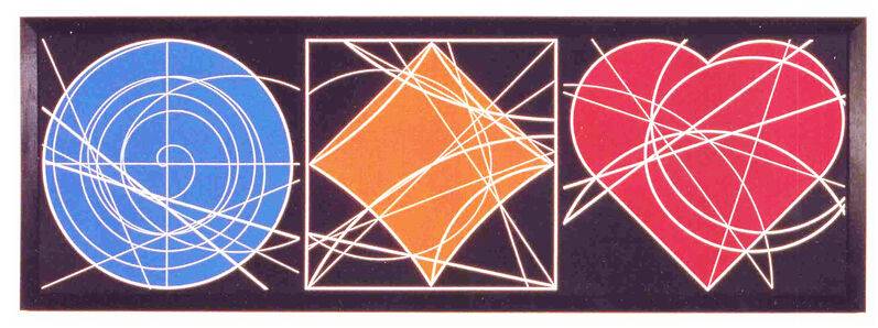 Clifford Singer, ‘The Geometry Of The Circle, Square & Heart’, 1995, Painting, Acrylic on Plexiglas, iMuseum Vegas