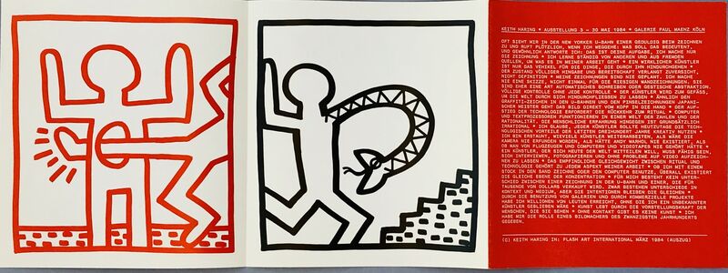 Keith Haring, ‘Keith Haring 1984 poster announcement (Keith Haring at Paul Maenz 1984)’, 1984, Ephemera or Merchandise, Offset lithograph, Lot 180