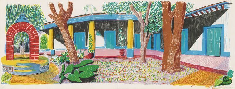 David Hockney, ‘Hotel Acatlán: Second day, from: The Moving Focus Series’, 1985, Print, Lithograph in colours on two sheets of TGL handmade wove paper, Christie's
