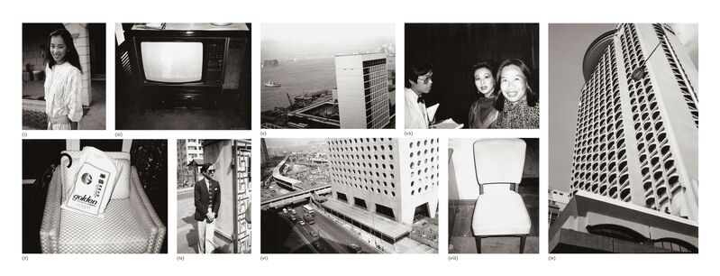 Andy Warhol, ‘Nine works: (i) Young Woman; (ii) Chair and Bag; (iii) Television; (iv) Fred Hughes; (v) Hong Kong Harbour; (vi) Street and Building; (vii) Unidentified Woman and Waiter; (viii) Chair; (ix) Hong Kong Building’, 1982, Photography, Nine gelatin silver prints, Phillips