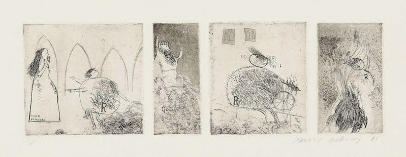 David Hockney, ‘Study for Rumpelstiltskin’, Print, The series of four etchings with aquatint printed on one sheet on wove paper, Christie's