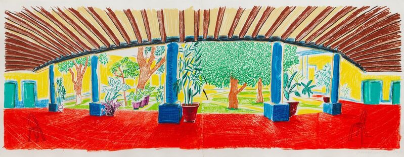 David Hockney, ‘Hotel Acatlán: First Day, from Moving Focus’, 1984-1985, Print, Lithograph in colors, on wove paper, Upsilon Gallery