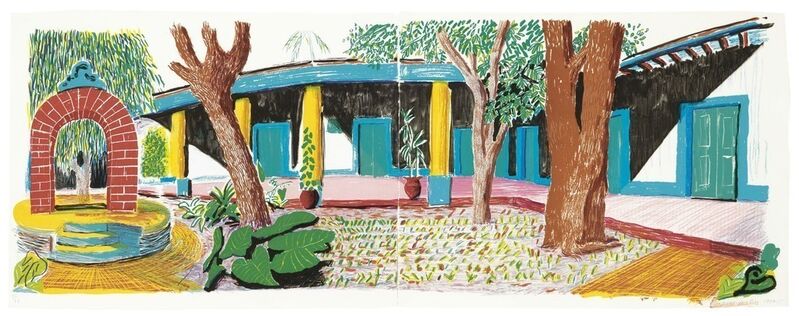 David Hockney, ‘Hotel Acatlan: Second Day, from Moving Focus’, 1984-1985, Print, Lithograph in colors, on two sheets of TGL handmade paper, Upsilon Gallery