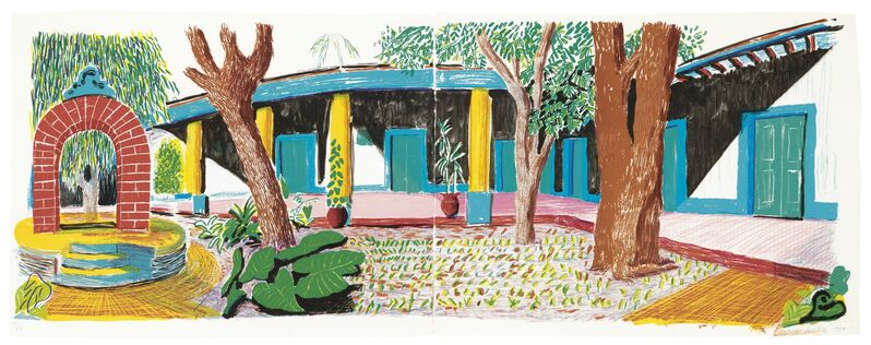 David Hockney, ‘Hotel Acatlan: Second Day, from Moving Focus’, 1984-85, Print, Lithograph in colors, on two sheets of TGL handmade paper, Christie's