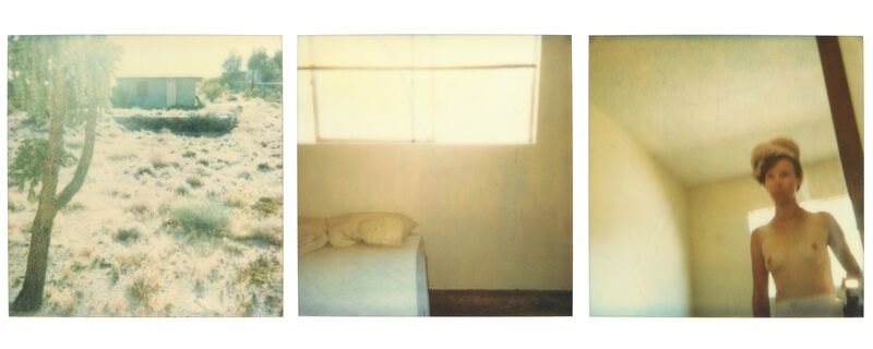 Stefanie Schneider, ‘Blue House (triptych) - Contemporary, 21st Century, Polaroid, Figurative Photography, Nude’, 1998, Photography, Analog C-Prints, hand-printed by the artist, based on 3 Stefanie Schneider expired Polaroid photographs, mounted on Aluminum with matte UV-Protection, Instantdreams