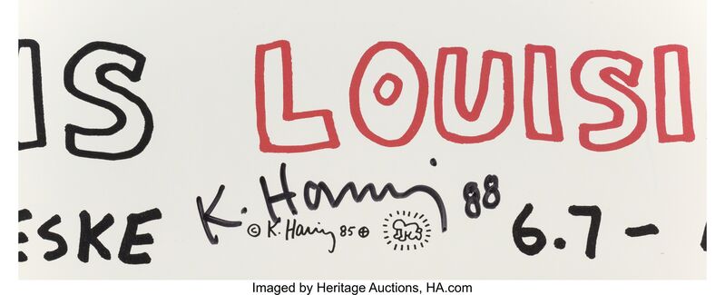 Keith Haring, ‘Homo Decorans, exhibition poster’, 1985, Print, Offset lithograph in colors on paper, Heritage Auctions