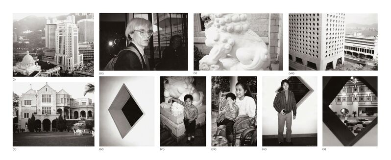 Andy Warhol, ‘Ten works: (i) Hong Kong; (ii) House; (iii) Andy Warhol; (iv) Diamond Shaped Window; (v) Stone Lion; (vi) Boy and Stone Lion; (vii) Woman and Boy; (viii) Buildings; (ix) Alfred Siu; (x) Interior’, 1982, Photography, Ten gelatin silver prints, Phillips