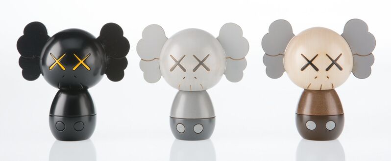 KAWS, ‘Kokeshi Doll, from Holiday Series, (set of three)’, 2019, Sculpture, Painted wood, Heritage Auctions