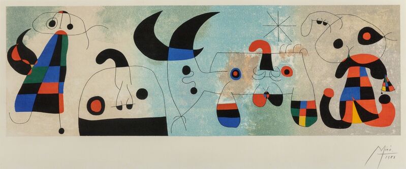 Joan Miró, ‘Sur quatre murs’, 1951, Print, Lithograph in colors, Heritage Auctions