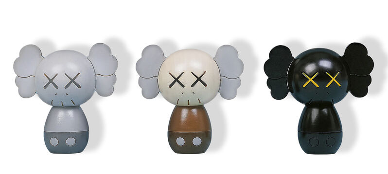 KAWS, ‘Kokeshi Doll Set’, 2019, Sculpture, A complete set of three wooden sculptures, Tate Ward Auctions
