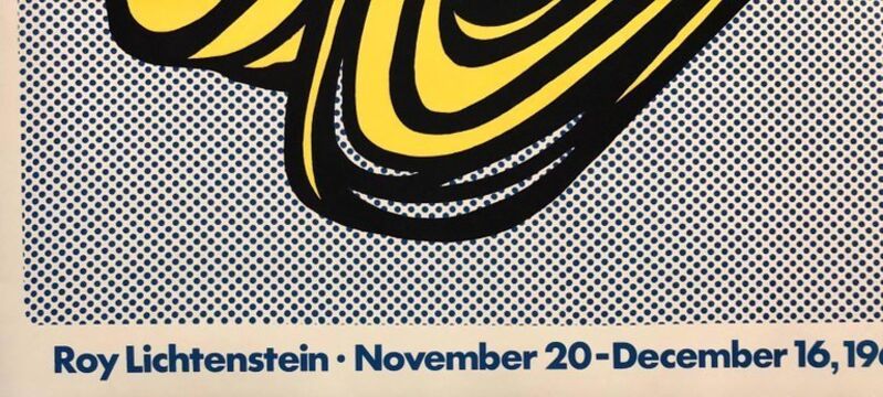 Roy Lichtenstein, ‘Vintage Offset Lithograph 'Brushstroke' Roy Lichtenstein Pop Art Castelli Poster’, 20th Century, Ephemera or Merchandise, Offset Lithograph Poster, Lions Gallery