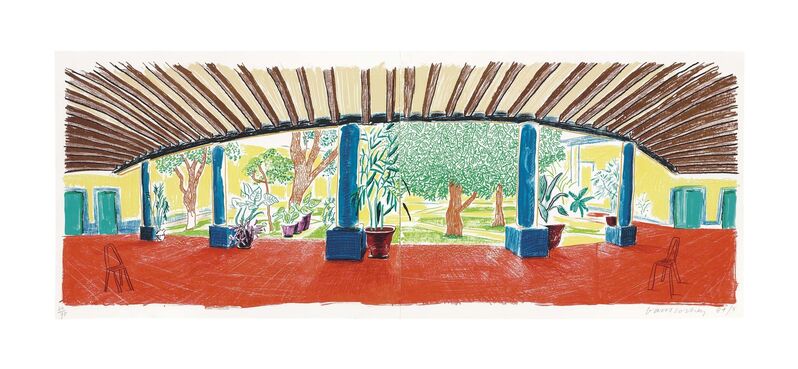 David Hockney, ‘Hotel Acatlán: First Day, from Moving Focus’, 1985, Print, Lithograph in colors on two sheets of TGL handmade paper, Christie's