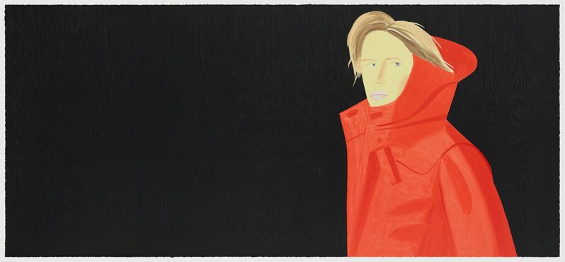 Alex Katz, ‘Nicole Red Coat - Woodcut’, 2018, Print, Woodcut, lithograph, screenprint, Frank Fluegel Gallery