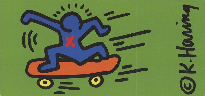 Keith Haring, ‘Skateboarder’, 1998, Print, Offset Lithograph, ArtWise