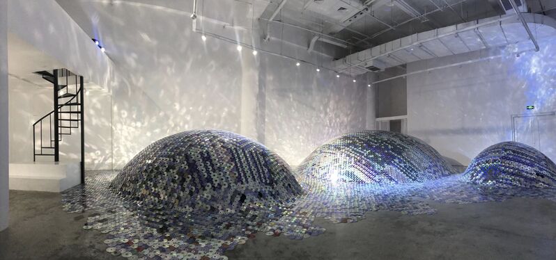 Elise Morin, ‘Waste Landscape’, 2009-2020, Installation, Recycled CDs, Wooden Structure, Gaotai Gallery