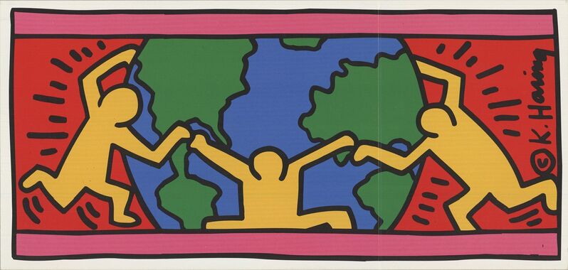 Keith Haring, ‘World’, 1998, Print, Offset Lithograph, ArtWise