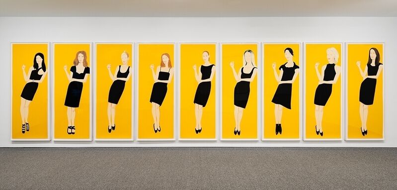 Alex Katz, ‘Black Dress - Carmen’, 2015, Print, 28-color screenprint on Saunders Waterford, Hot Press, White, 425 gsm paper., Frank Fluegel Gallery