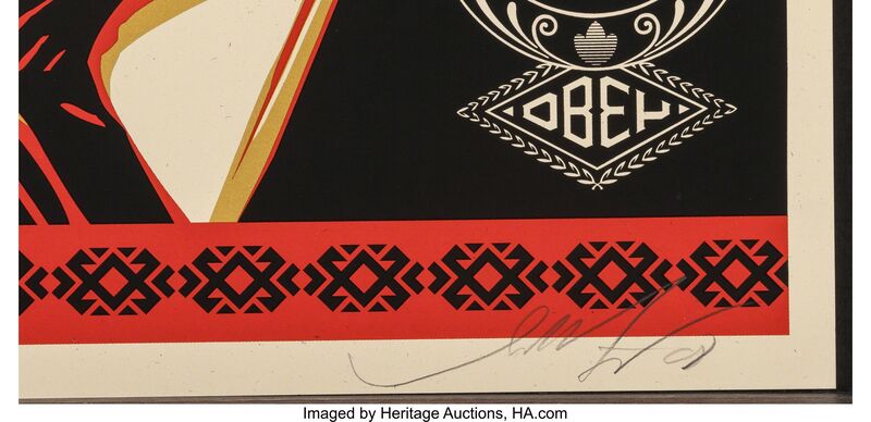 Shepard Fairey, ‘Mustafa Kemal Araturk’, 2008, Print, Screenprint in colors on speckled paper, Heritage Auctions