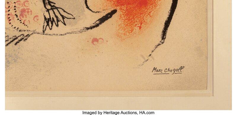 Marc Chagall, ‘Carte de Voeux pour Aime Maeght, Paris’, 1960, Print, Lithograph in colors on Velin Arches paper, Heritage Auctions