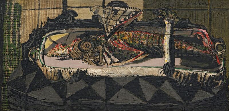 Christo Coetzee, ‘Harlequin Fish’, Painting, Oil on board, in original artist frame, Strauss & Co