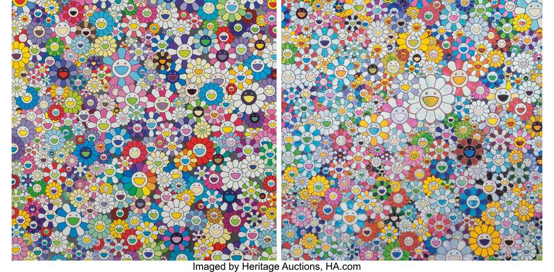 Takashi Murakami, ‘Shangri La, Shangri La and When I Close My Eyes I See Shangri La’, 2012-2016, Print, Offset lithograph in colors on poster  paper, Heritage Auctions