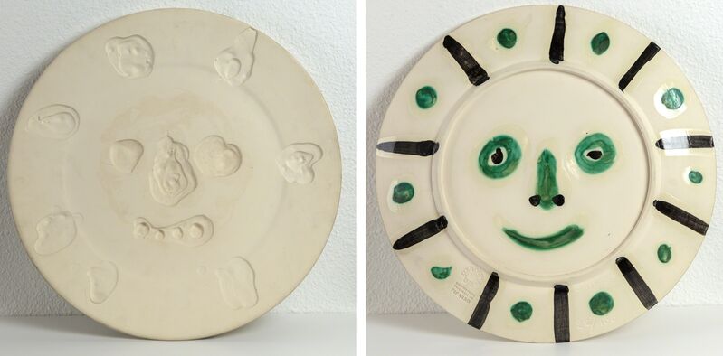 Pablo Picasso, ‘Visage’, Design/Decorative Art, Partially glazed white ceramic dish, Heather James Fine Art Gallery Auction