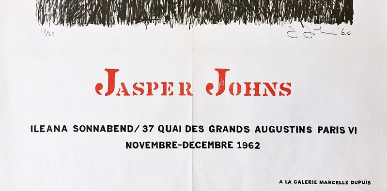 Jasper Johns, ‘Jasper Johns at Ileana Sonnabend ’, 1962, Print, Offset Lithograph, Alpha 137 Gallery