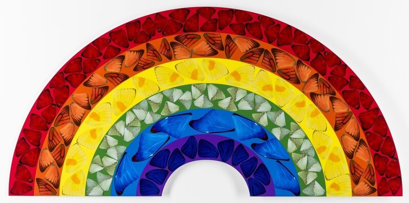 Damien Hirst, ‘H7-1 Butterfly Rainbow’, 2020, Print, Laminated giclée print on aluminum composite panel, Forum Auctions