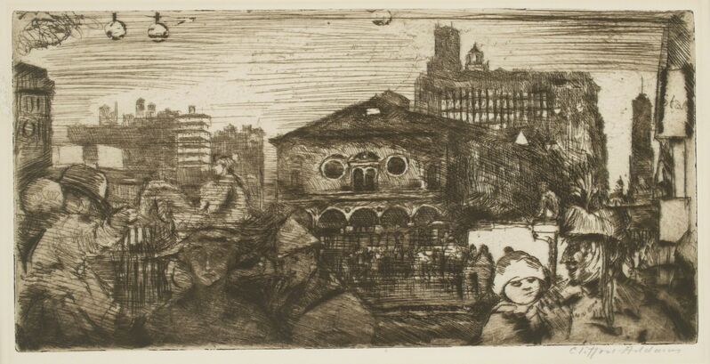 Clifford Isaac Addams, ‘New York, Herald Square Nocturne’, ca. 1933, Print, Etching, Private Collection, NY