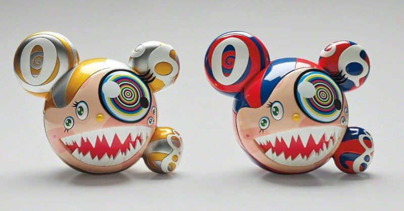 Takashi Murakami, ‘SIGNED Mr. DOB Complexcon set of 2’, 2016, Sculpture, Painted pvc, EHC Fine Art Gallery Auction