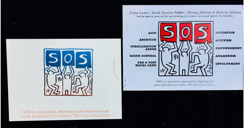 Keith Haring, ‘Keith Haring SOS announcements ’, 1990, Ephemera or Merchandise, Announcement cards, Lot 180