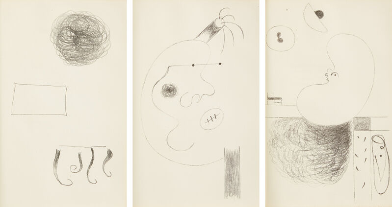 Joan Miró, ‘L'Arbre des voyageurs (The Travelers' Tree) (C. 1)’, 1930, Books and Portfolios, The complete book containing four lithographs, on Arches paper, with full margins, with texts and justification, the sheets bound (as issued) within the original vellum wrappers., Phillips