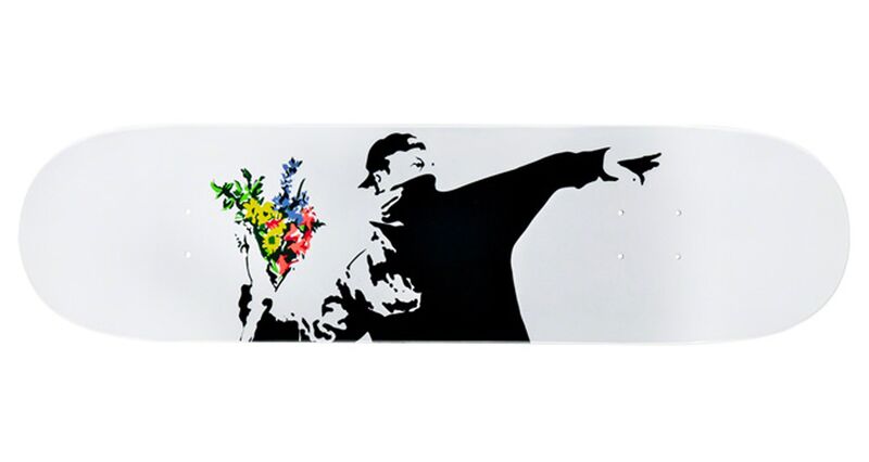 Banksy, ‘Flower Thrower deck’, 2018, Print, Screenprint on wood, EHC Fine Art Gallery Auction
