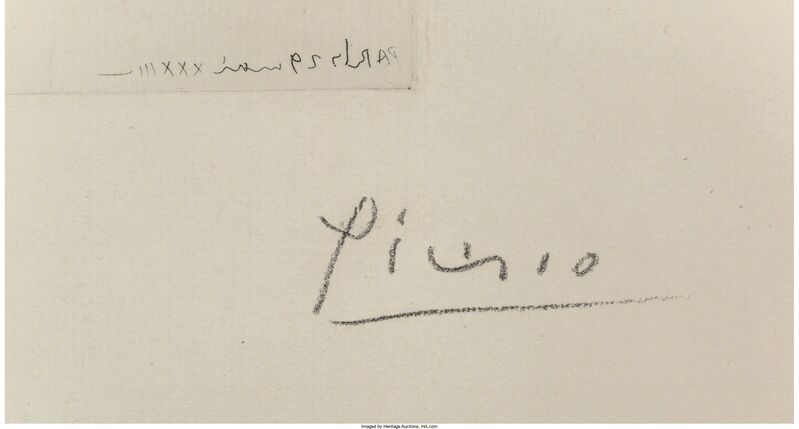 Pablo Picasso, ‘Minotaure vaincu, pl. 64, from La Suite Vollard’, 1933, Print, Etching on Montval laid paper, Heritage Auctions