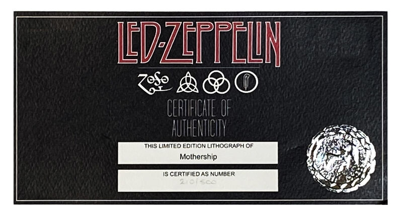 Shepard Fairey, ‘'Led Zeppelin: Mothership'’, 2007, Print, Offset lithograph print on thick, cream 410gsm textured fine art paper.  This variant offered for sale at the time only on the Led Zeppelin website., Signari Gallery