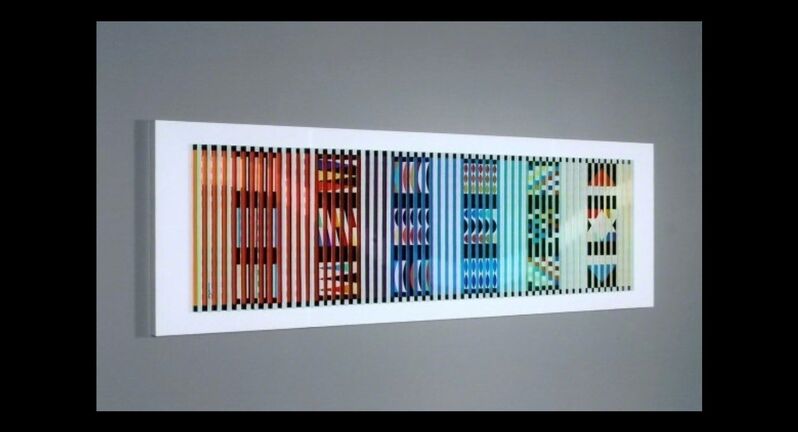 Yaacov Agam, ‘Rainbow Rhythm’, 1995, Print, Polymorphic color screenprint on folded PVC and wood, Ai Bo Gallery