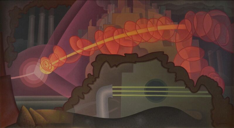 Raymond Jonson, ‘City Forces’, 1932, Painting, Oil on canvas, Addison Rowe Gallery