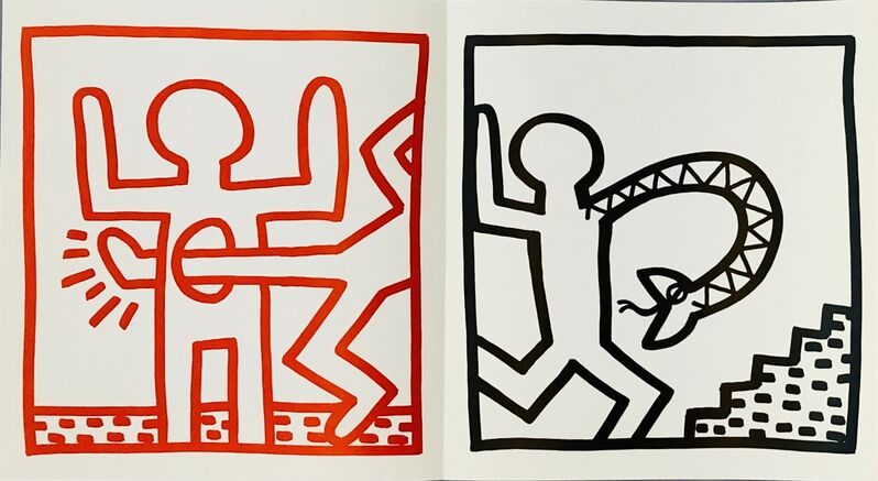 Keith Haring, ‘Keith Haring 1984 poster announcement (Keith Haring at Paul Maenz 1984)’, 1984, Ephemera or Merchandise, Offset lithograph, Lot 180