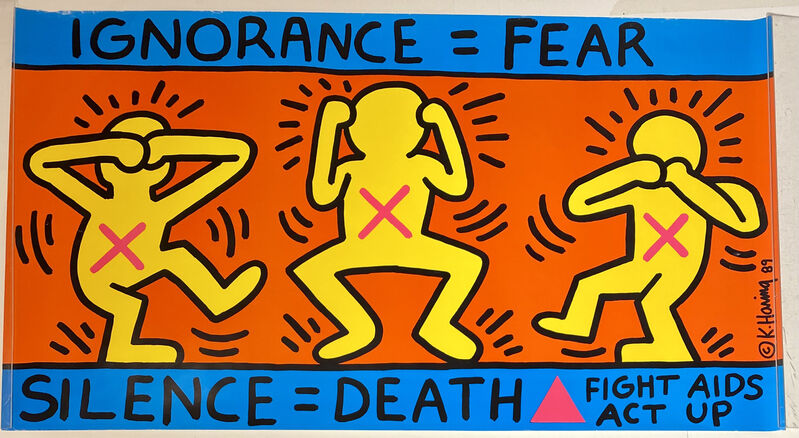 Keith Haring, ‘Keith Haring Ignorance = Fear 1989 (Keith Haring ACT UP)’, 1989, Posters, Offset lithograph, Lot 180 Gallery
