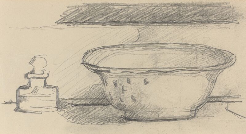 Paul Cézanne, ‘Wash Basin and Scent Bottle [recto]’, 1877/1881, Drawing, Collage or other Work on Paper, Graphite, National Gallery of Art, Washington, D.C.