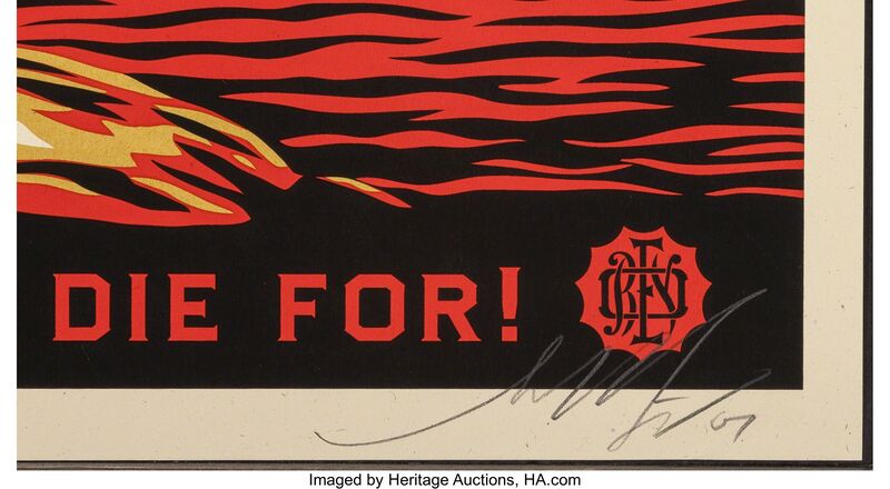 Shepard Fairey, ‘Sunset to Die For’, 2007, Print, Screenprint in colors on speckled paper, Heritage Auctions