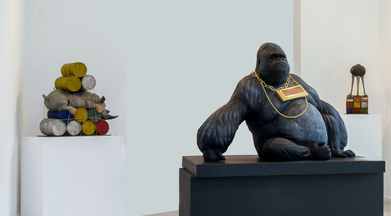 Stefano Bombardieri, ‘Rhino Petrol Company’, 2019, Sculpture, Bronze, Oblong Contemporary