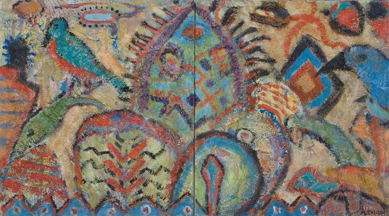 Florence Putterman, ‘Metaphoric Fables’, 2009, Painting, Acrylic and Sand on Canvas, Walter Wickiser Gallery